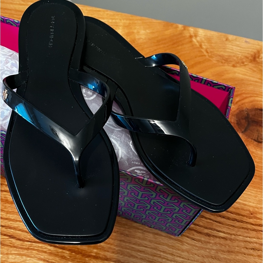 Tory Burch Square Toe Kira Flip Flops